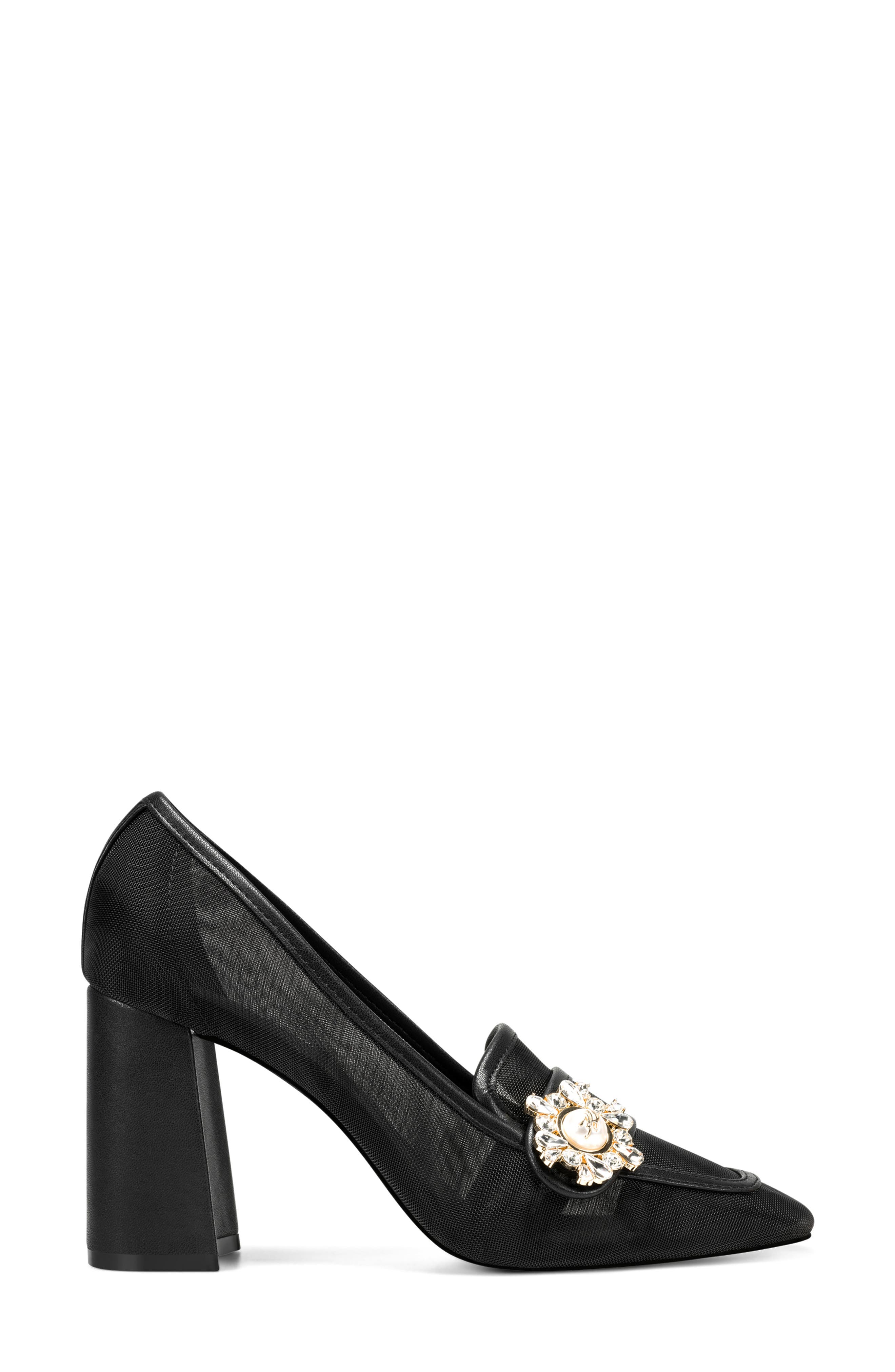 Savannah Loafer Pump, Alternate, color, BLACK