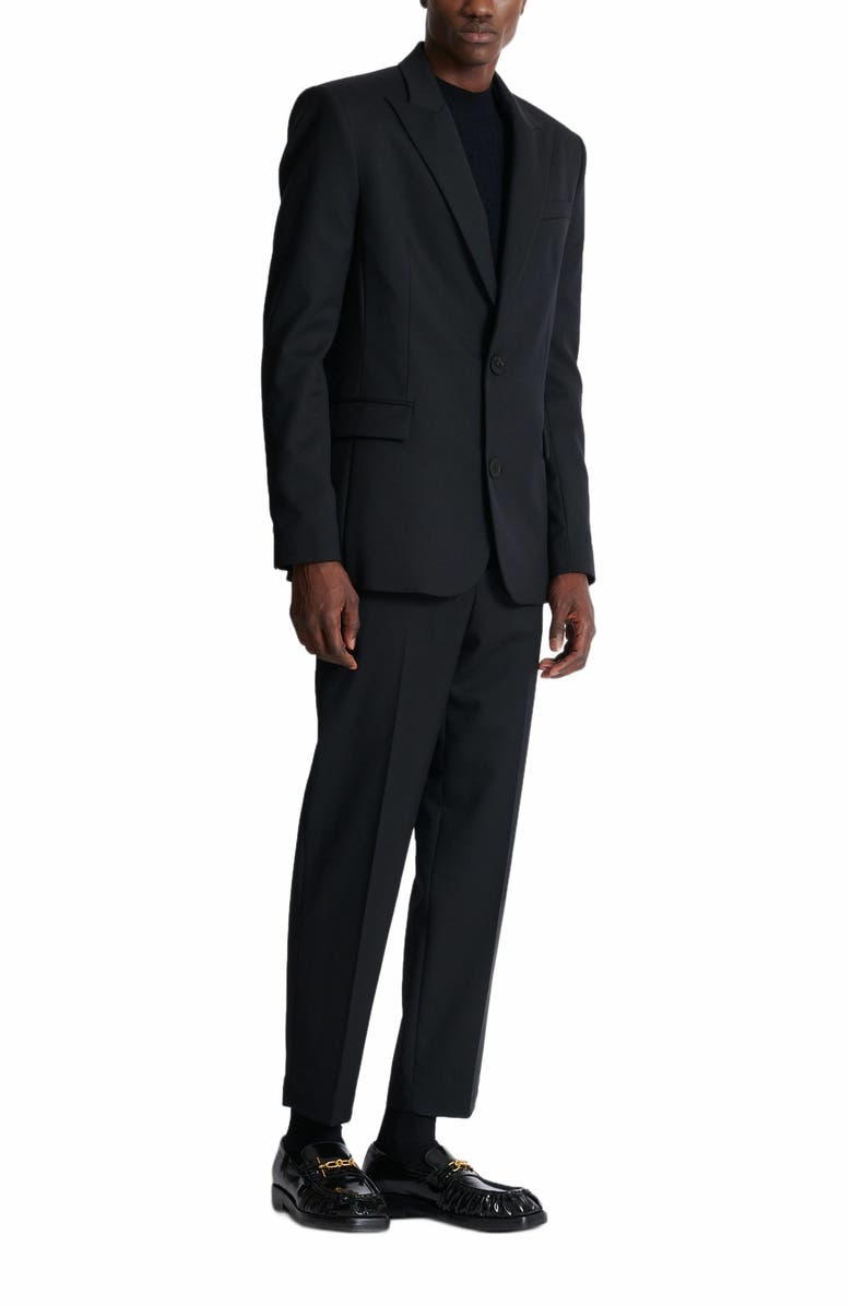 Balmain Wool 2-Button Jacket, Main, color, Black