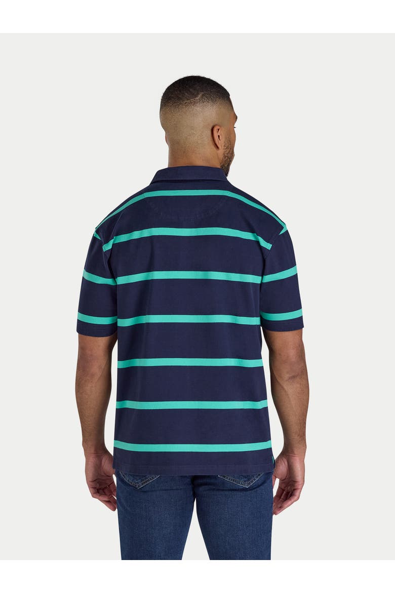 Thick Stripe Rugby Shirt, Alternate, color, Navy