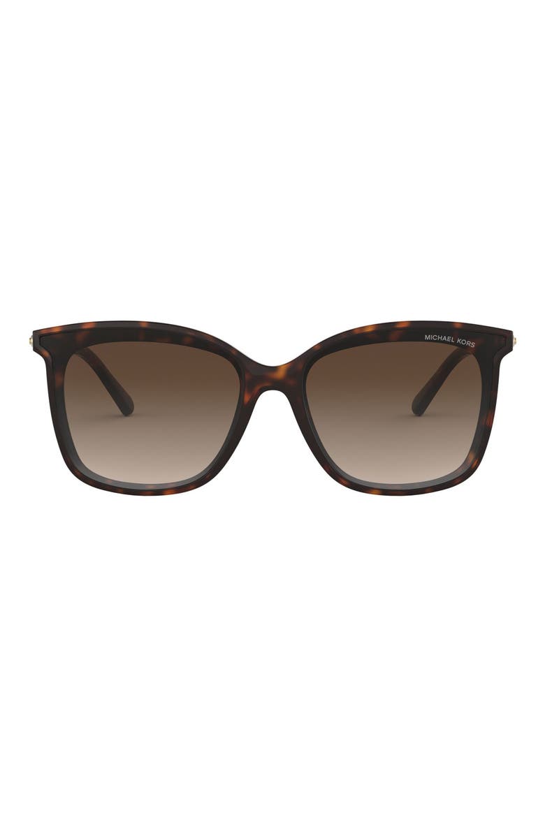61mm Gradient Square Sunglasses, Main, color, DARK TORTOISE