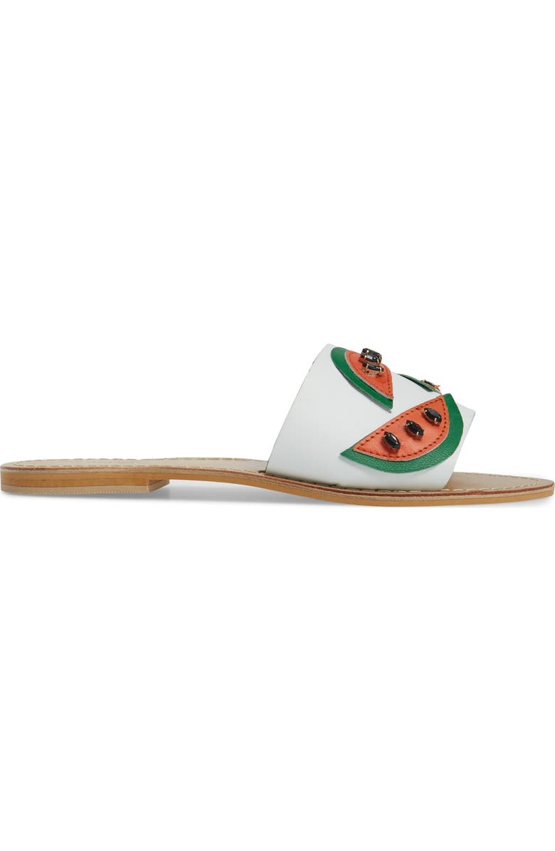 Topshop Happy Fruity Slide Sandal, Alternate, color,