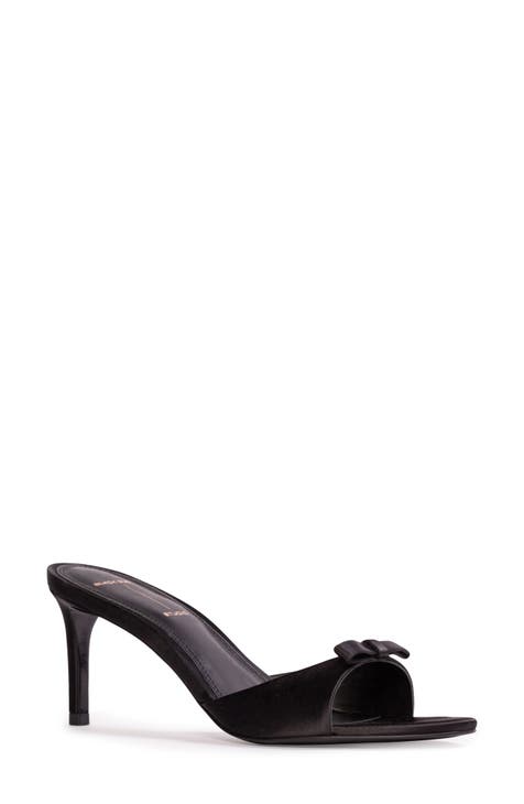 Black Suede Studio outlet Marlene Mule in Black 41 11 With Box High Heel