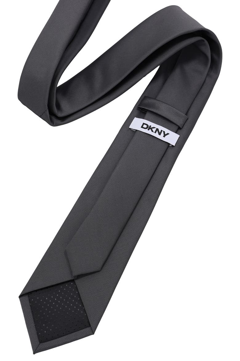 Matte Solid Tie, Alternate, color, CHARCOAL