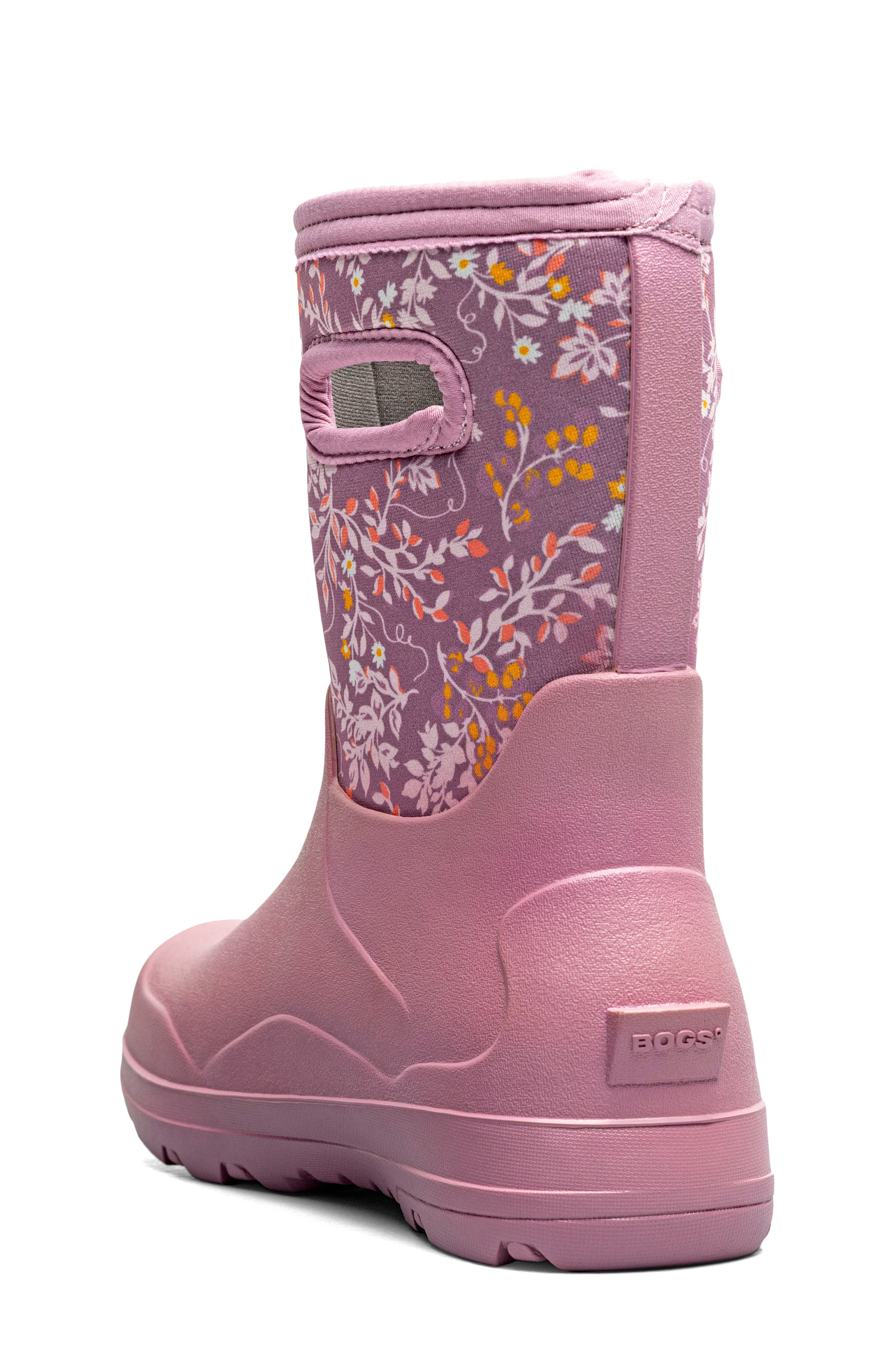 Kids' York Seamless Demure Floral Waterproof Rain Boot, Alternate, color, PINK