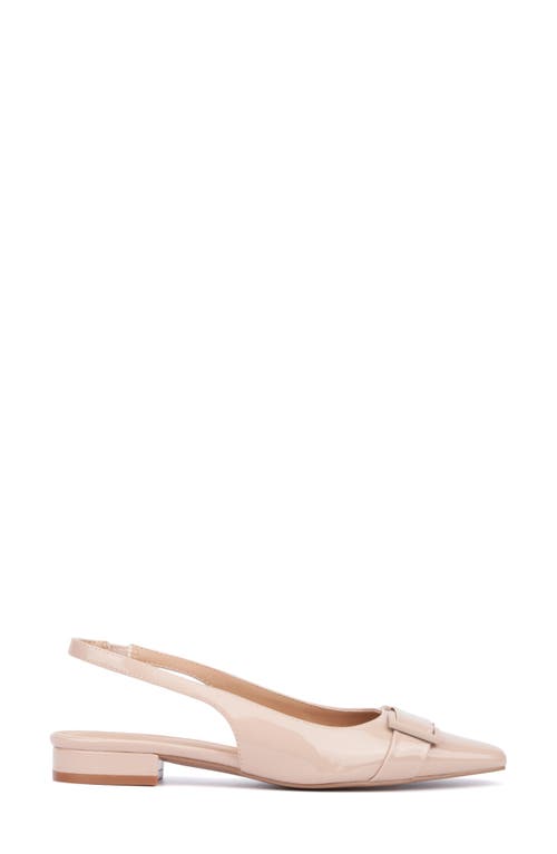 Torgeis Janessa Pointed Toe Slingback Flat In Beige