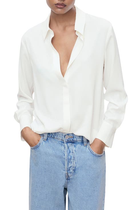 Print Button-Up Shirt (Regular & Plus)