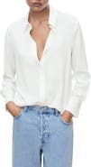 MANGO Print Button-Up Shirt