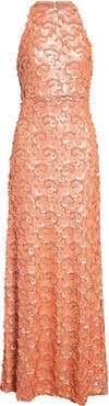 Ramy Brook Giada Sequin Halter Gown