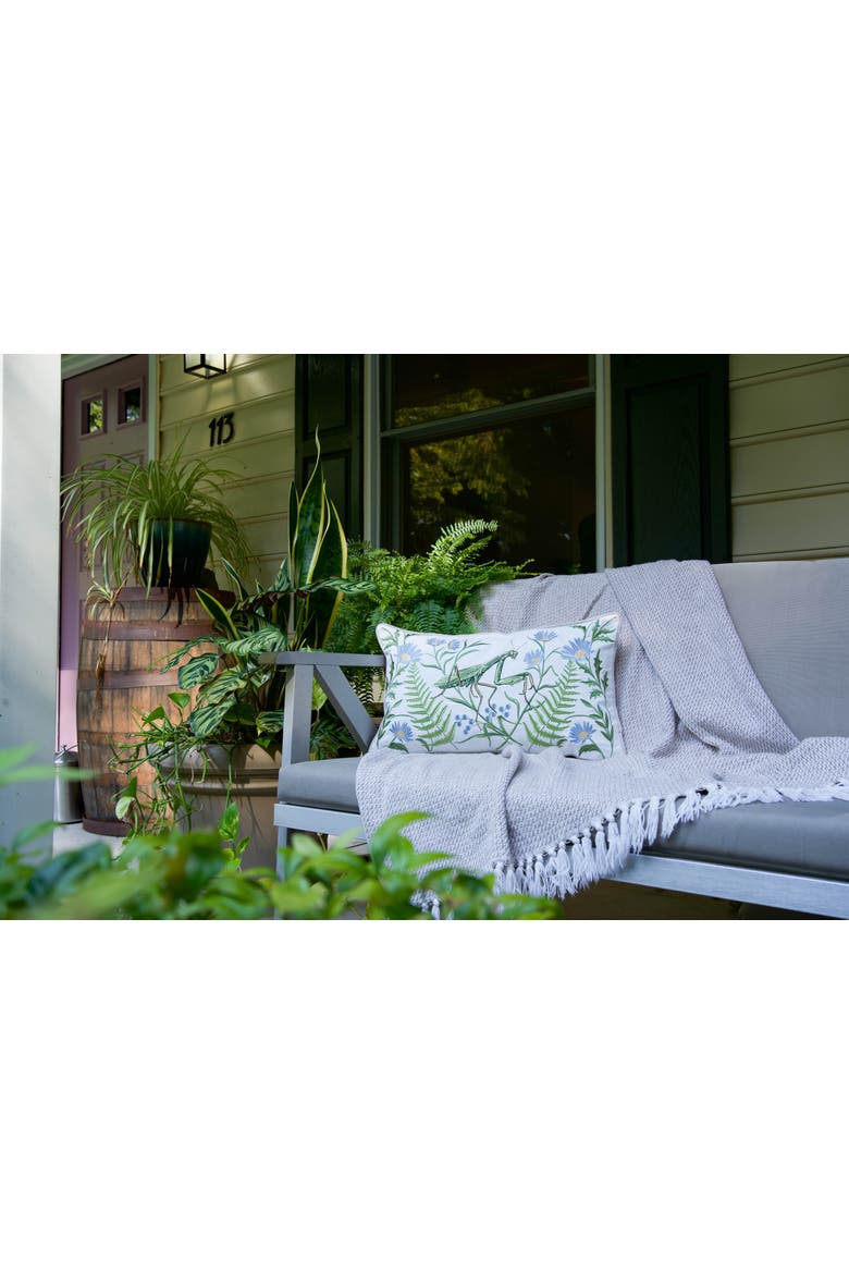Garden Mantis Outdoor Mini Accent Pillow 12" x 21", Alternate, color, Green