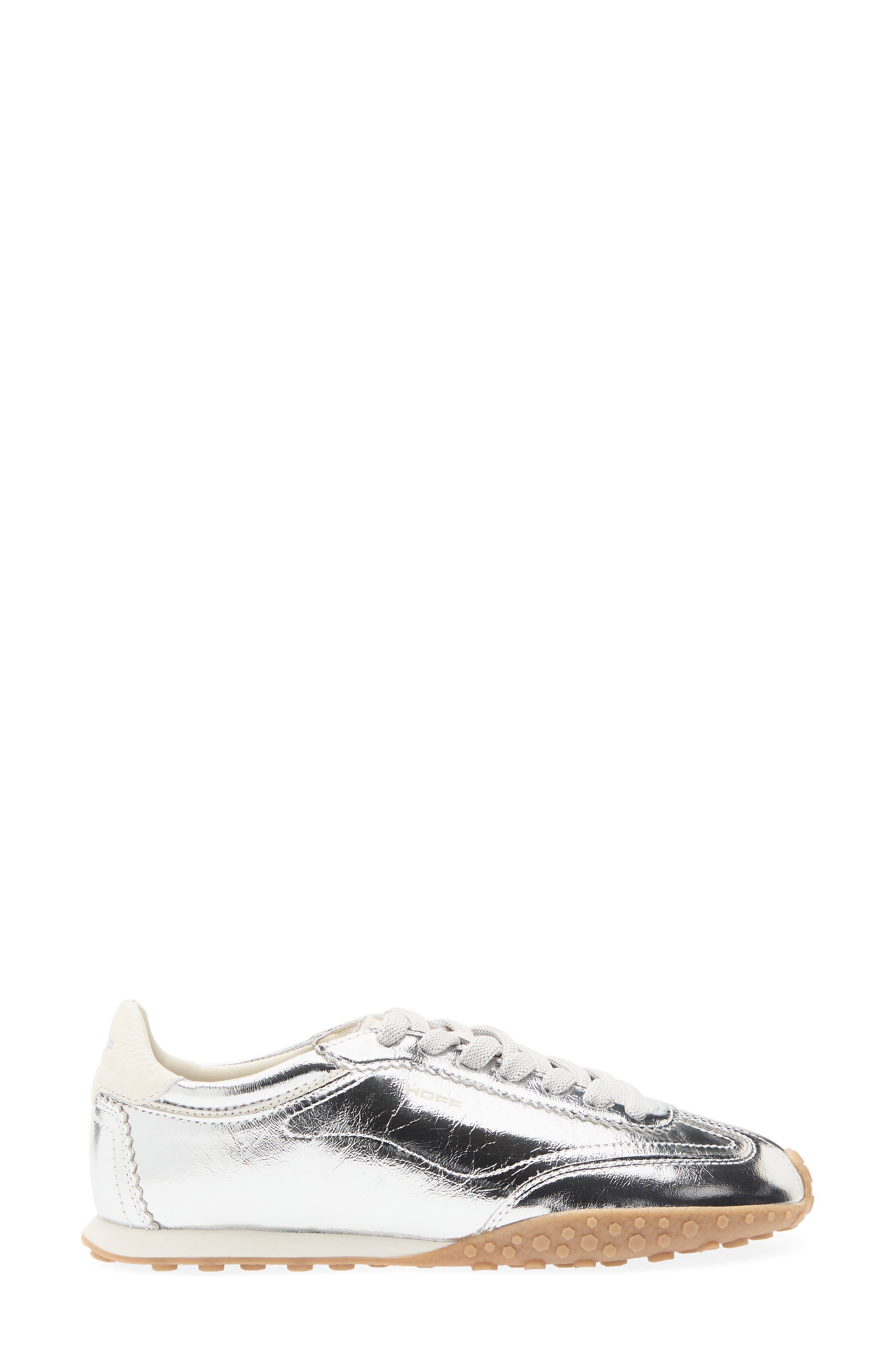 Gender Inclusive Bridge Leather Sneaker, Alternate, color, SILVER