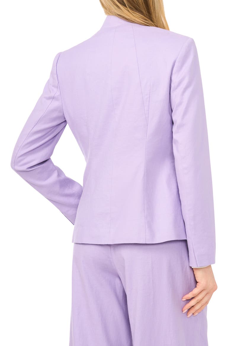 Inverted Lapel Linen Blend Blazer, Alternate, color, SOFT LAVENDER