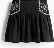 H&M Embroidered Skirt