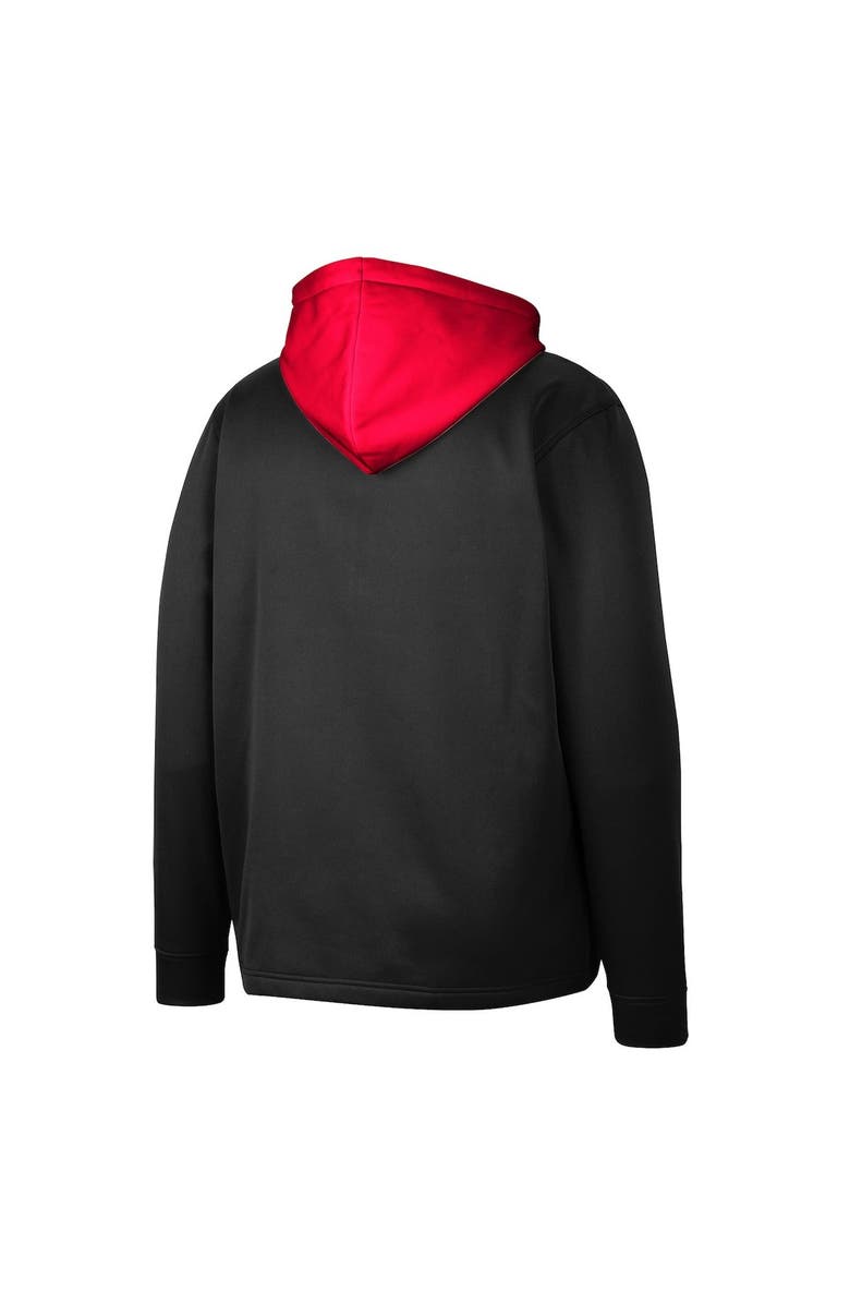 COLOSSEUM Men's Colosseum Black NC State Wolfpack Luge 3.0 Quarter-Zip Hoodie, Alternate, color, 