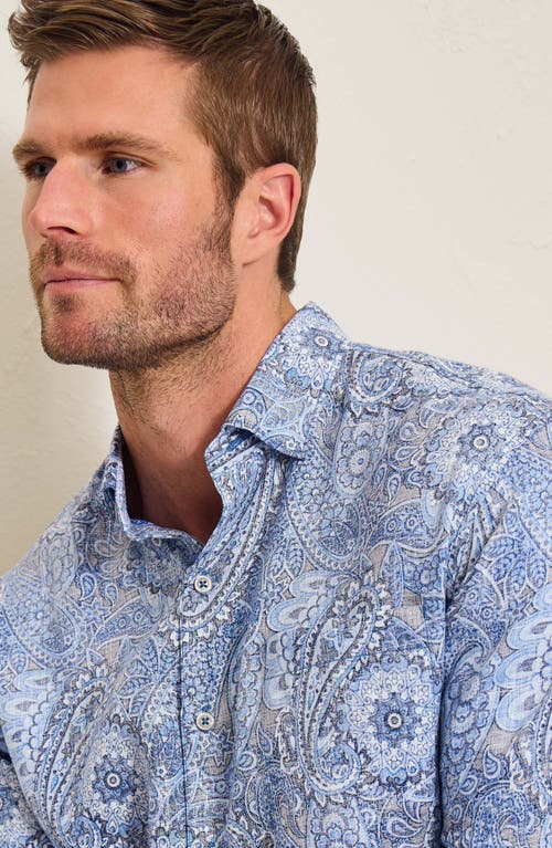 Tommy Bahama Blue Seas Medallion Paisley Print Button-up Shirt In Multi