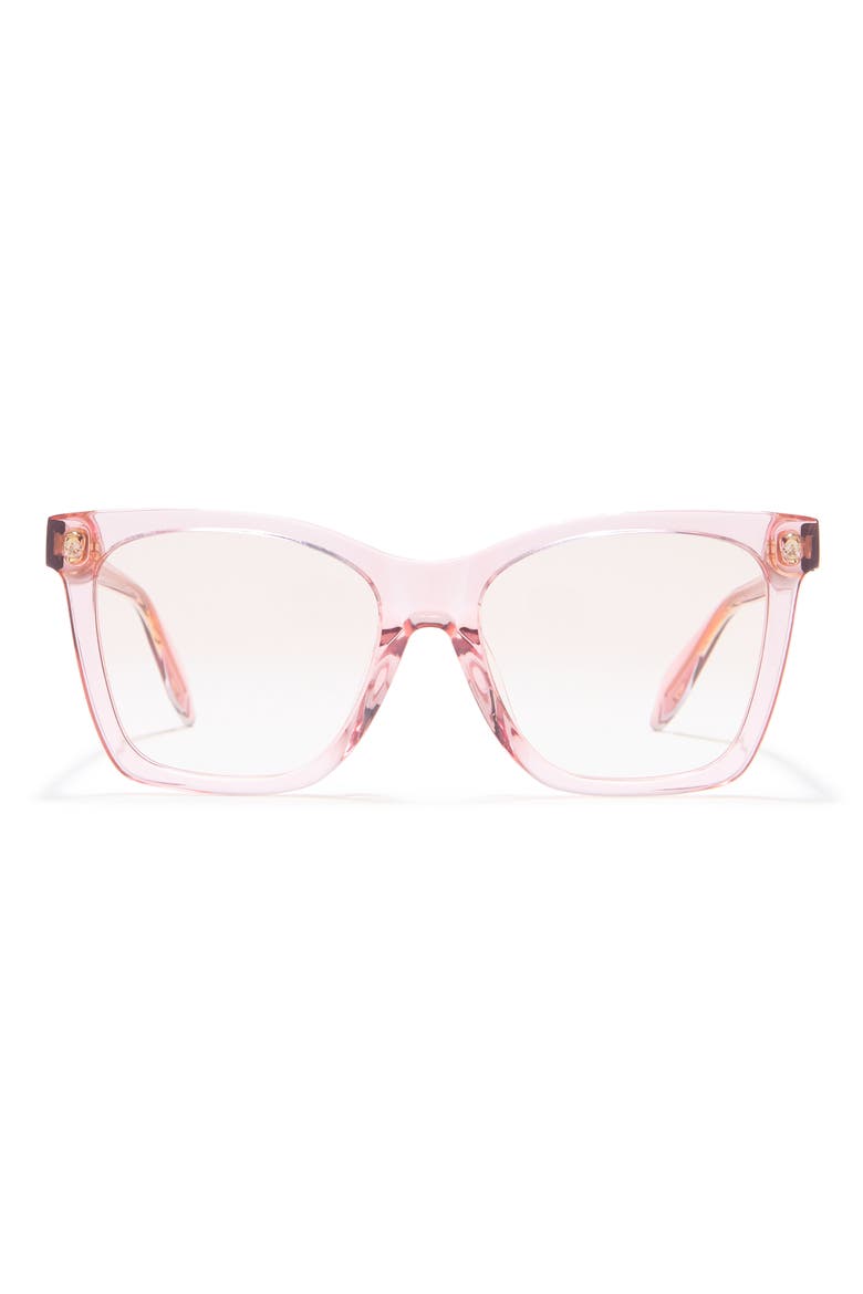 Alexander McQueen 54mm Square Sunglasses, Main, color, PINK PINK PINK