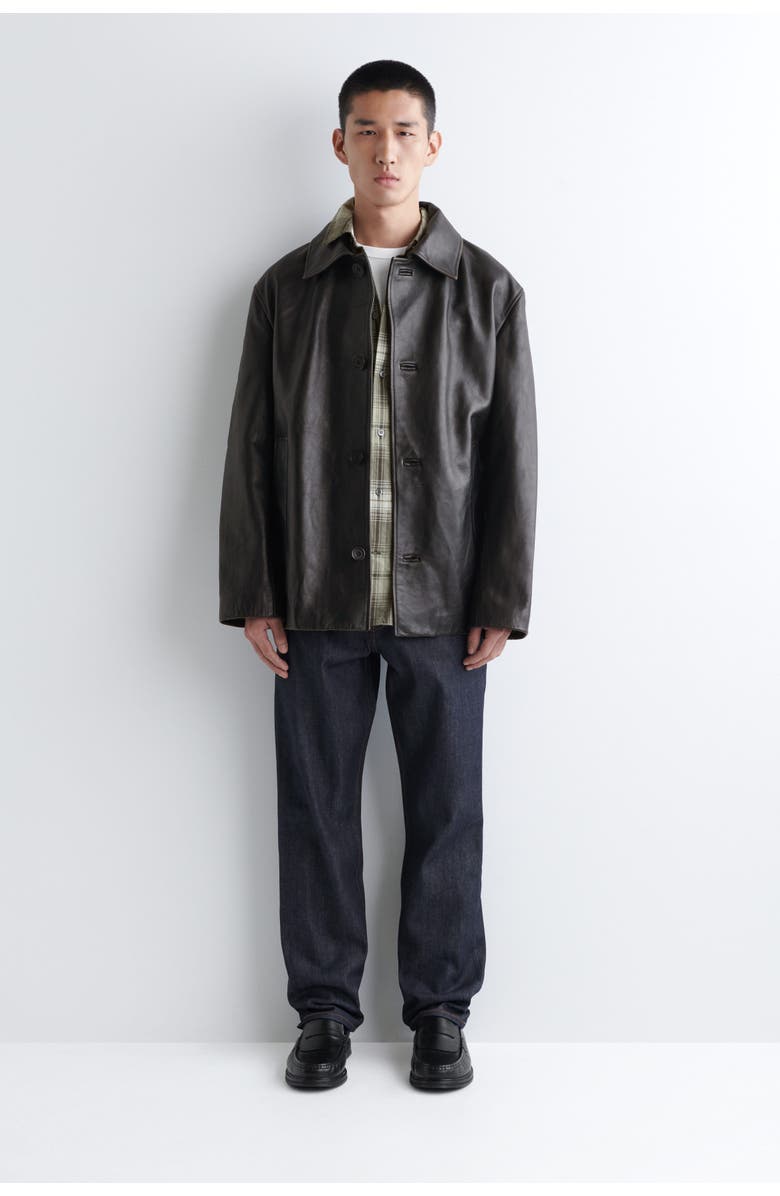 COS Checked Pima Cotton Shirt, Alternate, color, Khaki / Brown / Checked