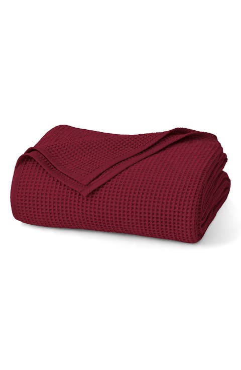 Organic Cotton Waffle Knit Bed Blanket