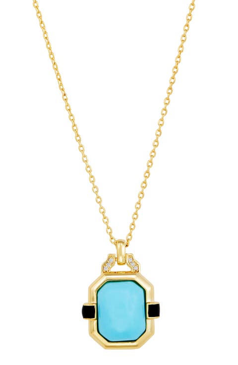 Art Deco Enamel Pendant Necklace