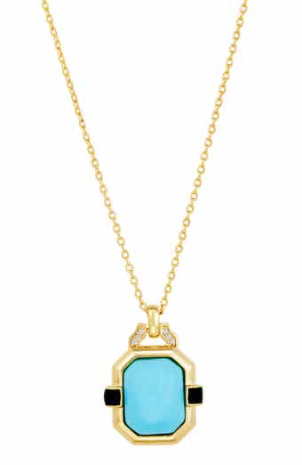 Art Deco Enamel Pendant Necklace