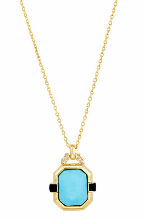 Art Deco Enamel Pendant Necklace