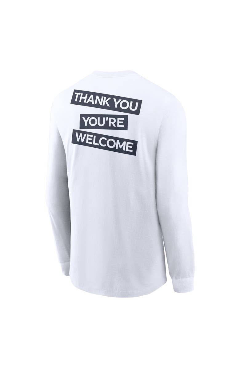 Nike Men's Nike White Penn State Nittany Lions Two-Hit Classic Location Long Sleeve T-Shirt, Alternate, color, White