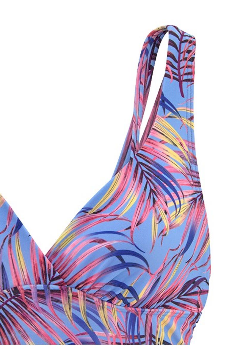 LASCANA Women's Palm Print Tummy Control One Piece Size 4B, Alternate, color, 