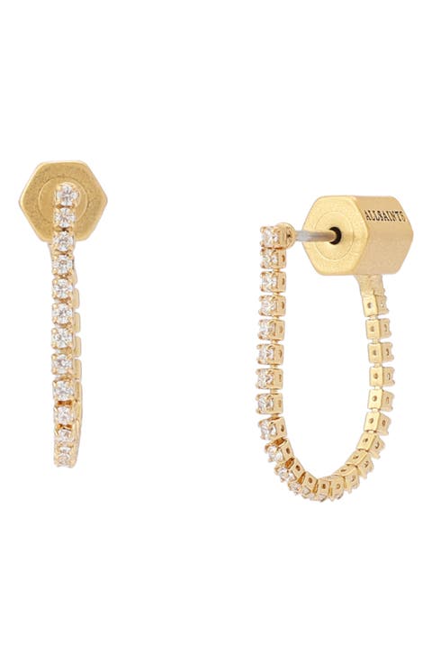 Crystal Front-to-Back Hoop Earrings