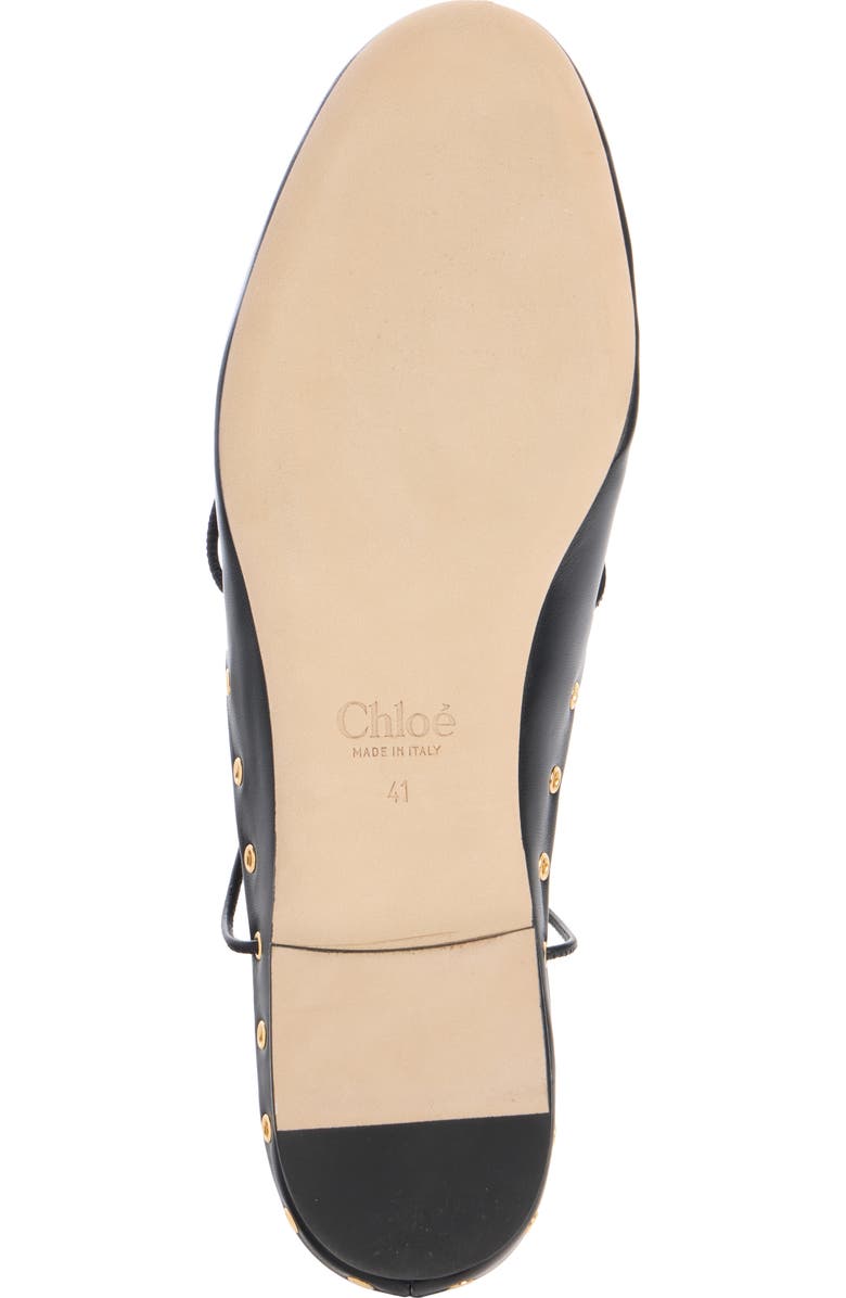 Chloé Ghillie Lace-Up Flat, Alternate, color, Black