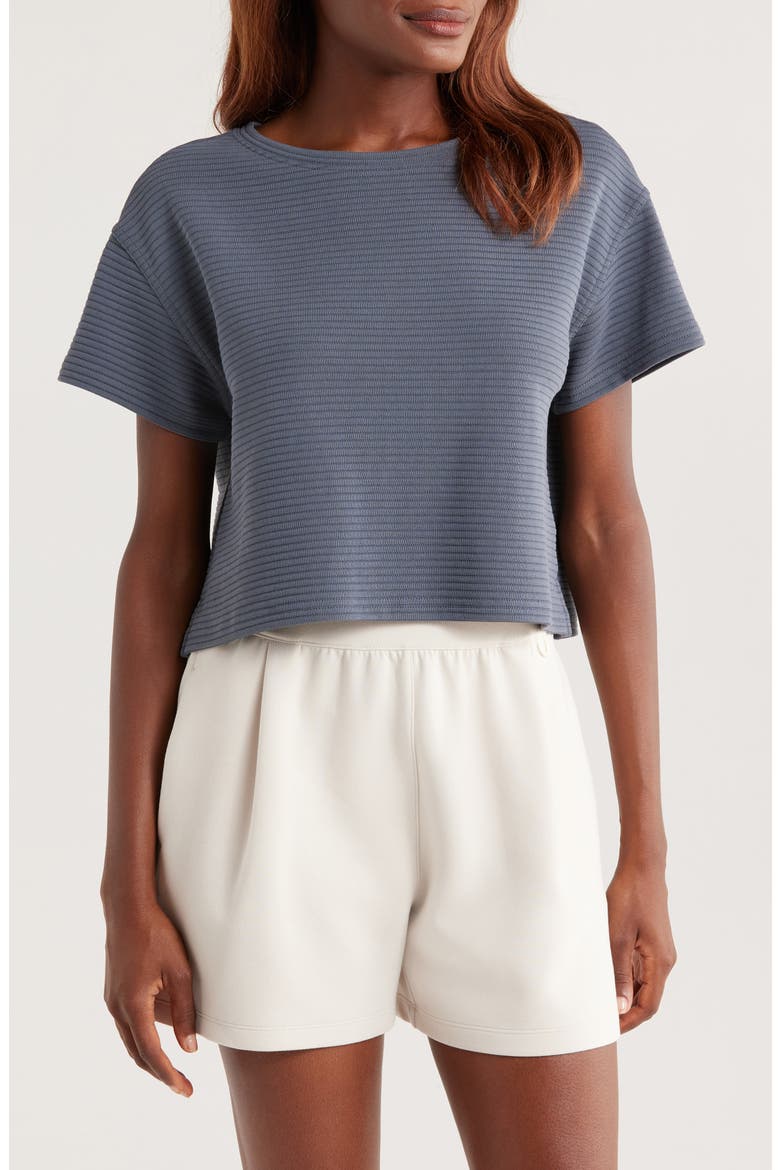 Charter Cruise Boxy Ottoman Knit Top, Main, color, OMBRE BLUE