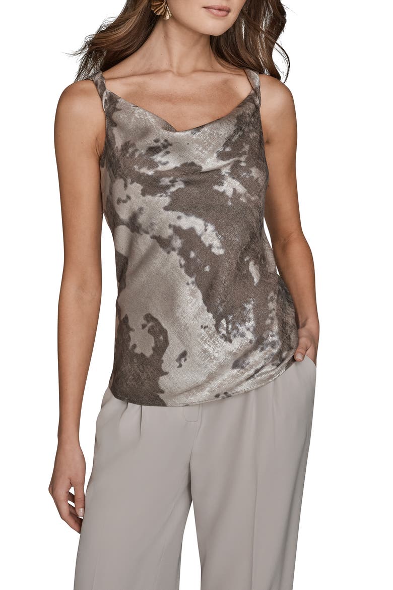 Twist Shoulder Metallic Camisole, Main, color, DARK VAPOR MULTI