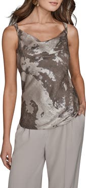 Donna Karan New York Twist Shoulder Metallic Camisole