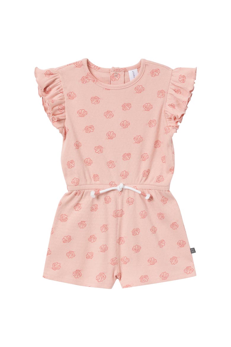 Flutter Sleeve Romper, Main, color, Rose Seashells
