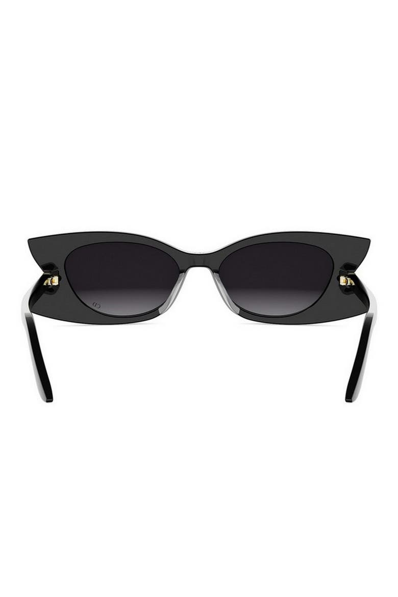 'DiorButterfly S2I 52mm Gradient Butterfly Sunglasses, Alternate, color, SHINY BLACK / GRADIENT SMOKE