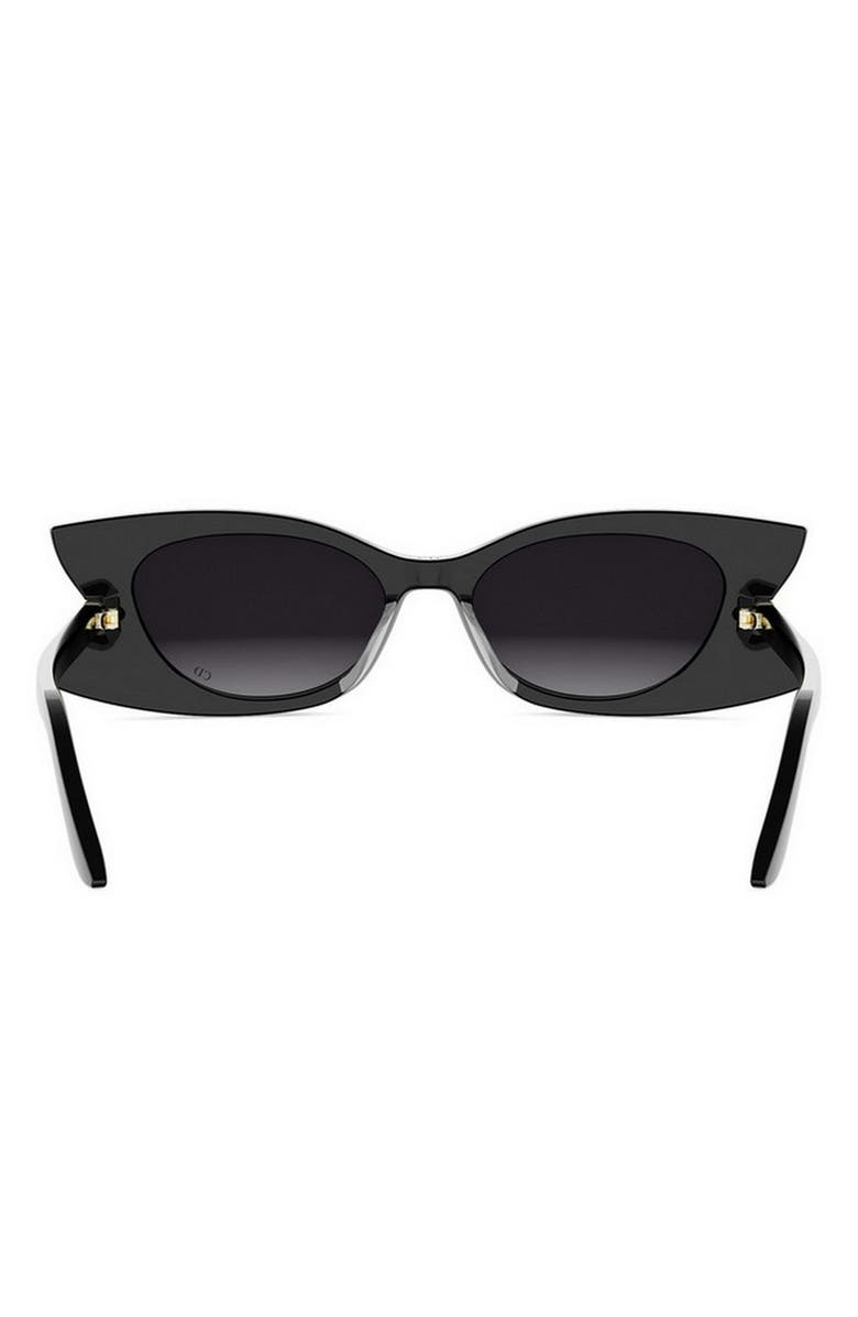 DIOR 'DiorButterfly S2I 52mm Gradient Butterfly Sunglasses, Main, color, Shiny Black / Gradient Smoke