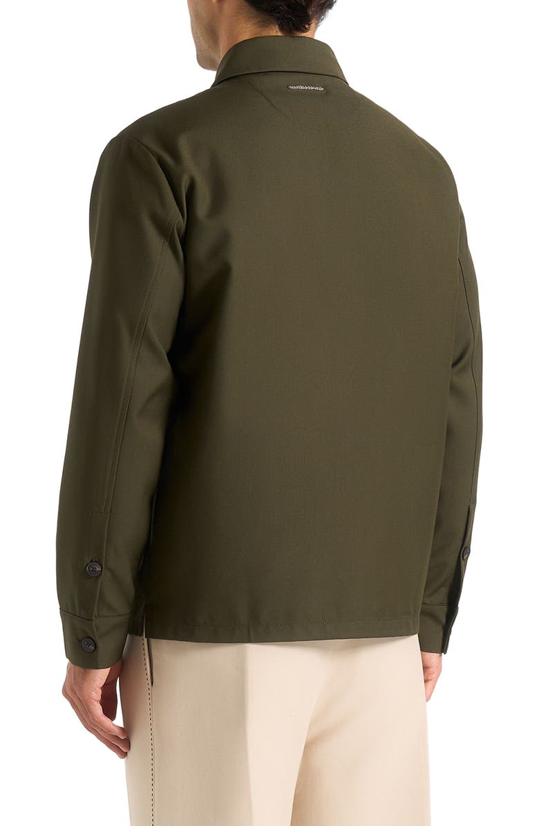 Manière De Voir Valentin Classic Long Sleeve Shirt, Alternate, color, Olive