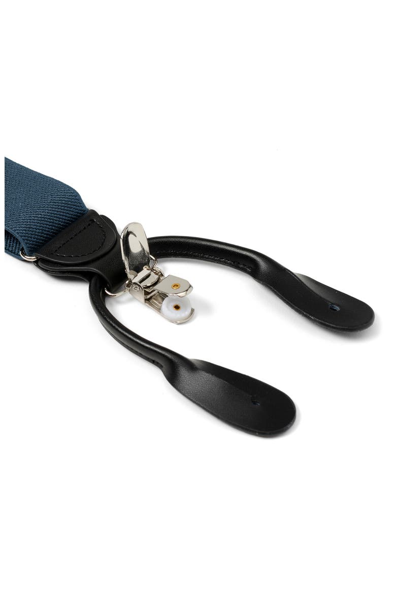 Black Clip/Button Suspenders, Alternate, color, BLUE