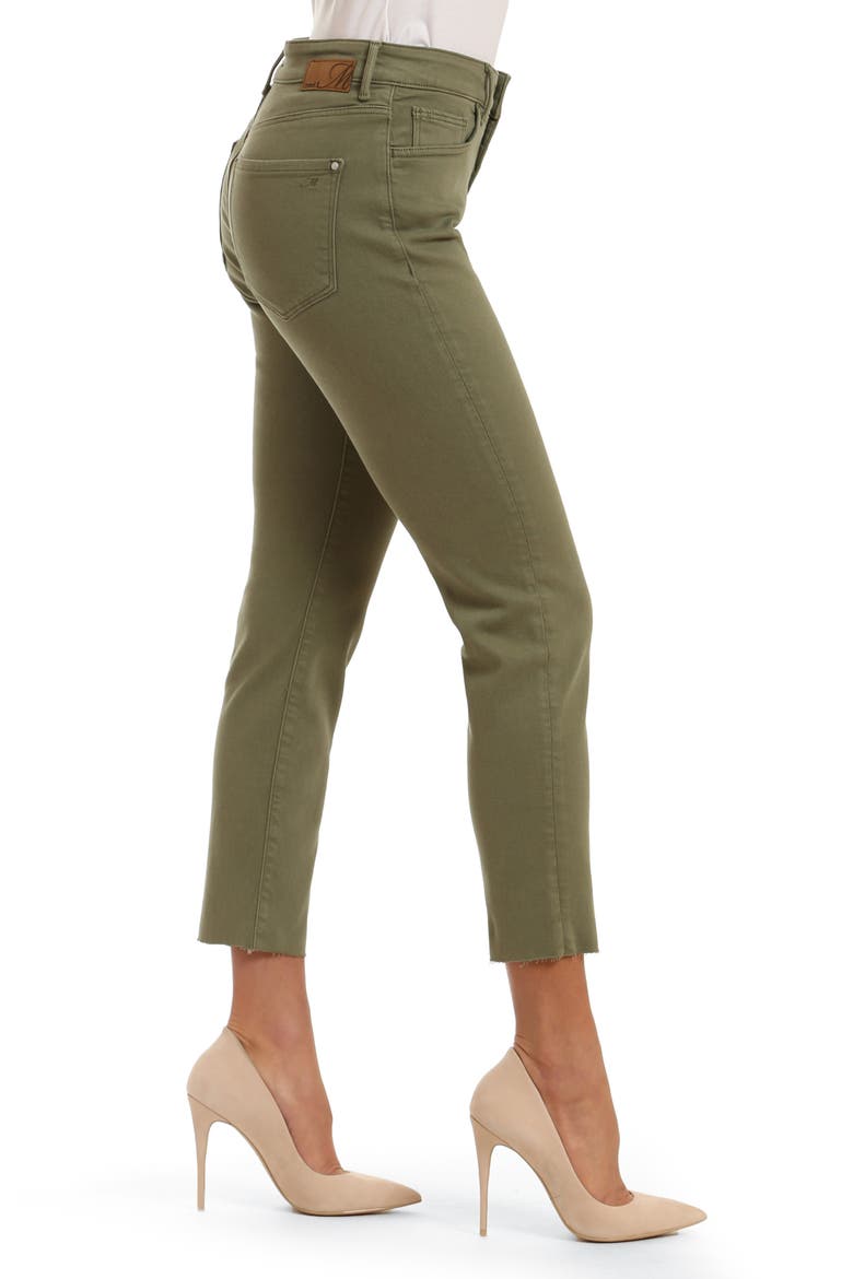 Mavi Viola High Waist Raw Hem Ankle Straight Leg Jeans, Alternate, color, OLIVINE LA VINTAGE