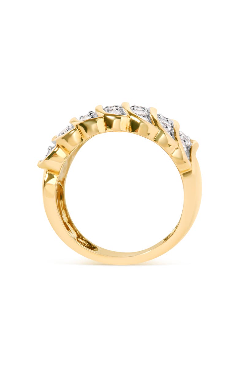 Haus of Brilliance 14K Yellow Gold Plated Silver 2.00 Cttw Diamond Multi Row Band Ring, Alternate, color, Yellow