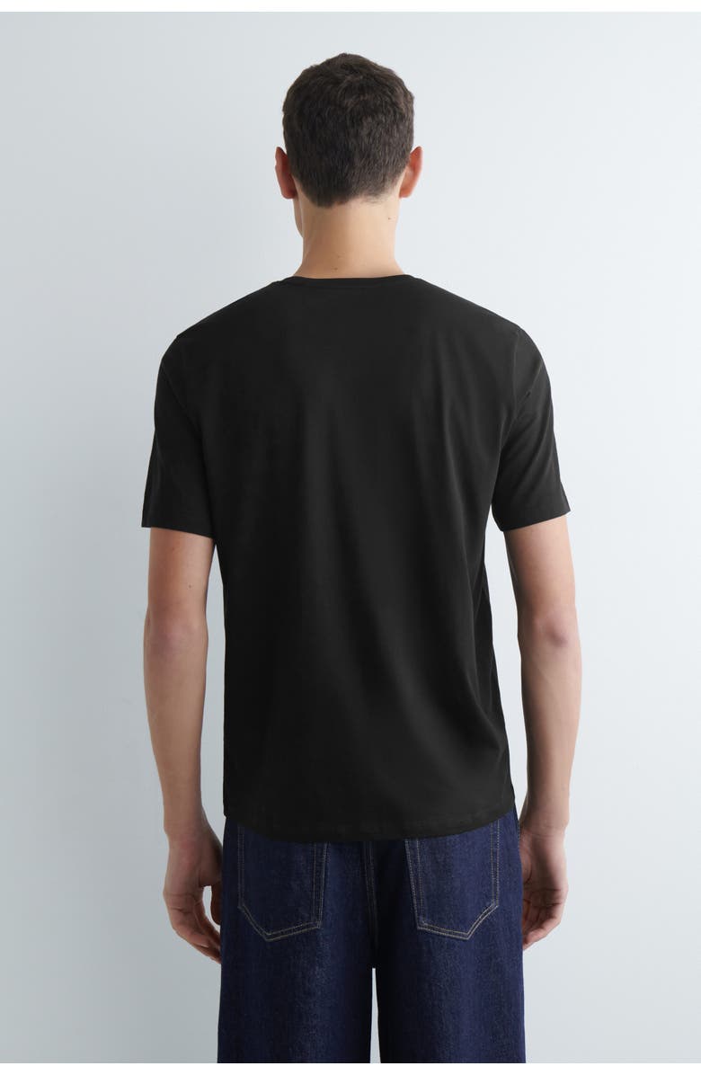 COS Cotton Crew-Neck T-Shirt, Alternate, color, Black