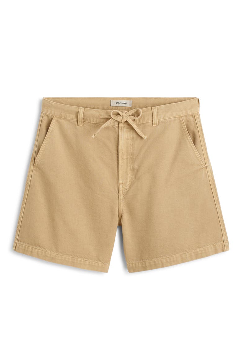 Drawstring Airy Denim Shorts, Alternate, color, FAWN