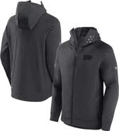 FANATICS Men's Fanatics Branded Heather Charcoal Philadelphia Flyers Authentic Pro Road Tech Full-Zip Hoodie Jacket