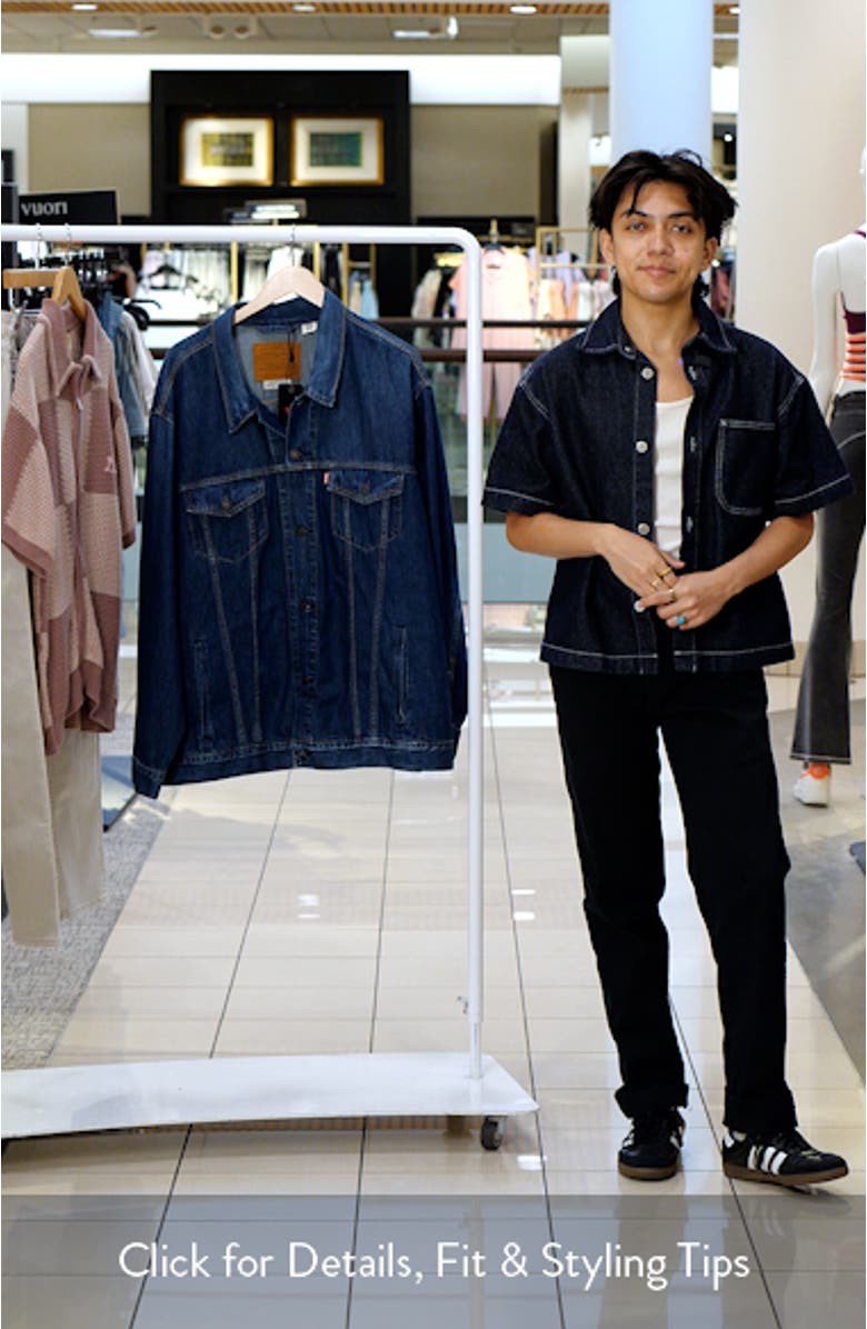 Relaxed Fit Denim Trucker Jacket, sales video thumbnail