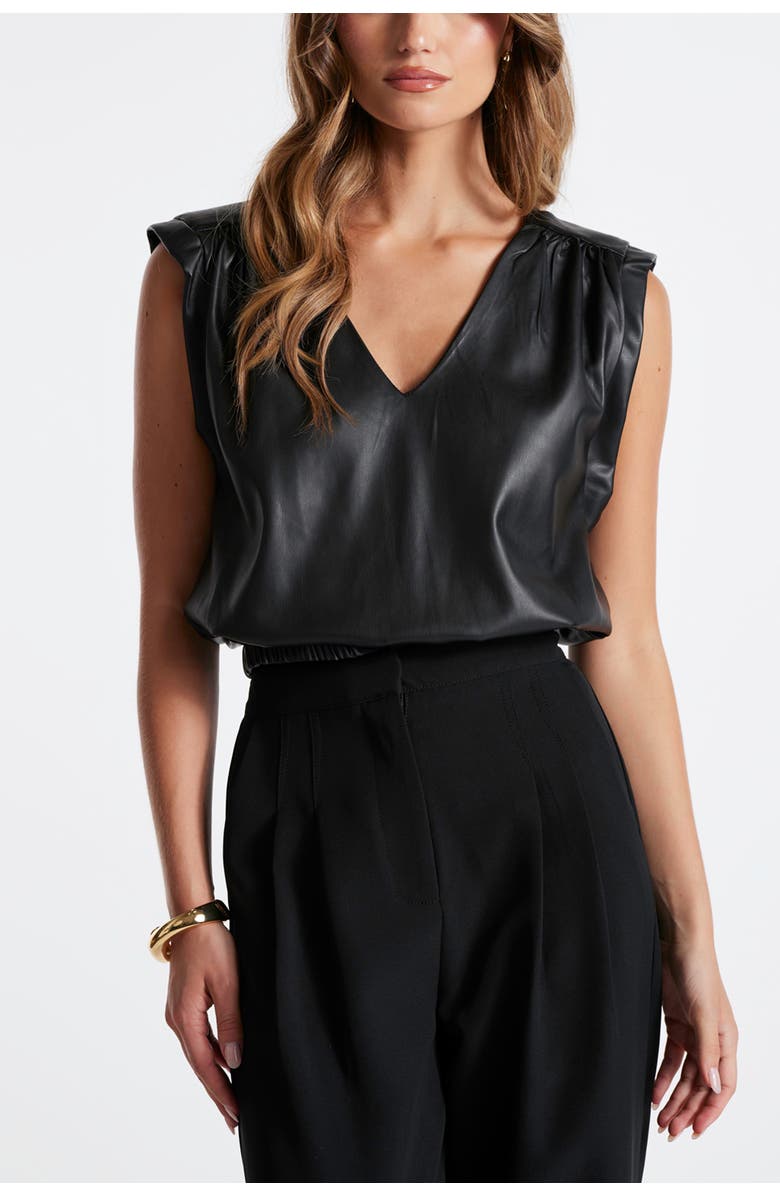 Bishop + Young Simone Leather Top, Main, color, Latte