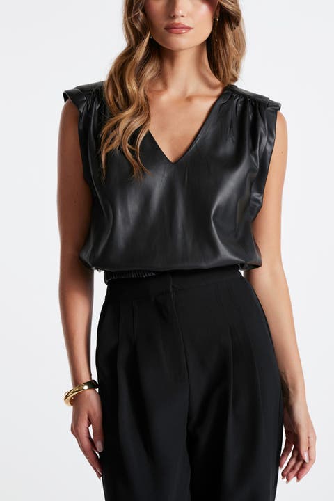 Simone Leather Top