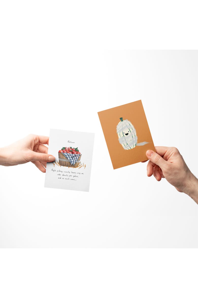 Apple Picking, Pumpkin Thanksgiving, Mummy Pumpkin Fall/Autumn Greeting Card Pack Sets, Alternate, color, Multi-Pack