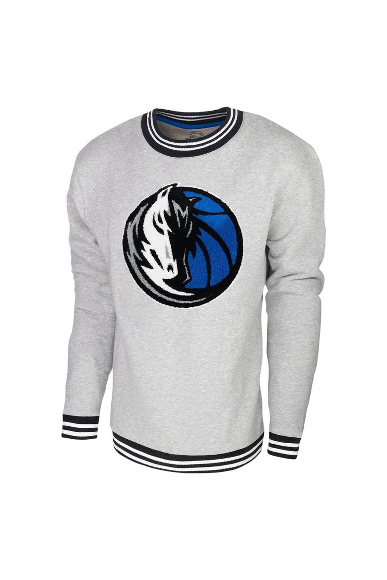 Men's Stadium Essentials Heather Gray Dallas Mavericks Club Level Pullover Sweatshirt, Alternate, color, Heather Gray