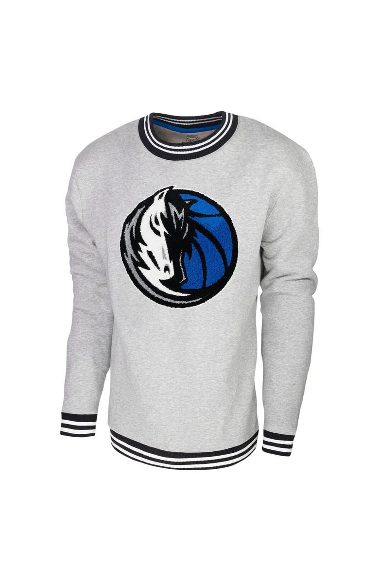 Stadium Essentials Men's Stadium Essentials Heather Gray Dallas Mavericks Club Level Pullover Sweatshirt, Alternate, color, Heather Gray