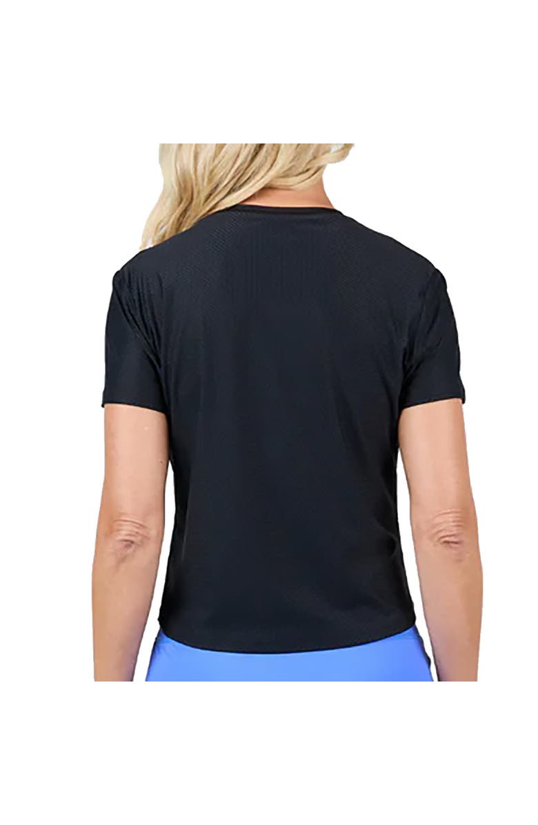 Sofibella Staples Mesh Short Sleeve Womens Tennis Shirt, Alternate, color, Black