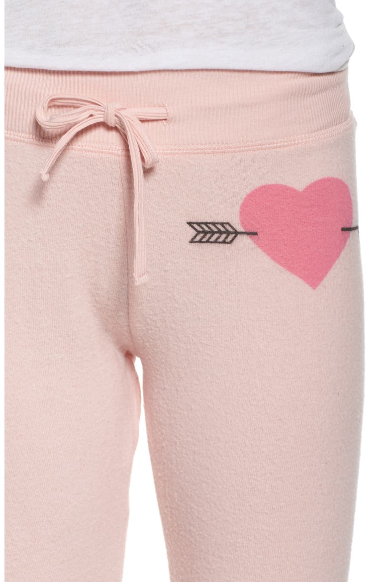 Heart & Arrow Sweatpants, Alternate, color, LIGHT ROSE