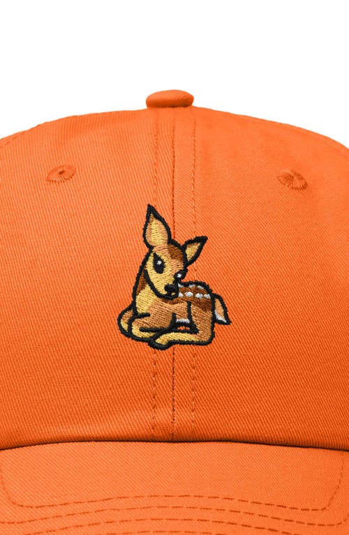 Dalix Fawn Embroidered Outdoor Cap In Orange